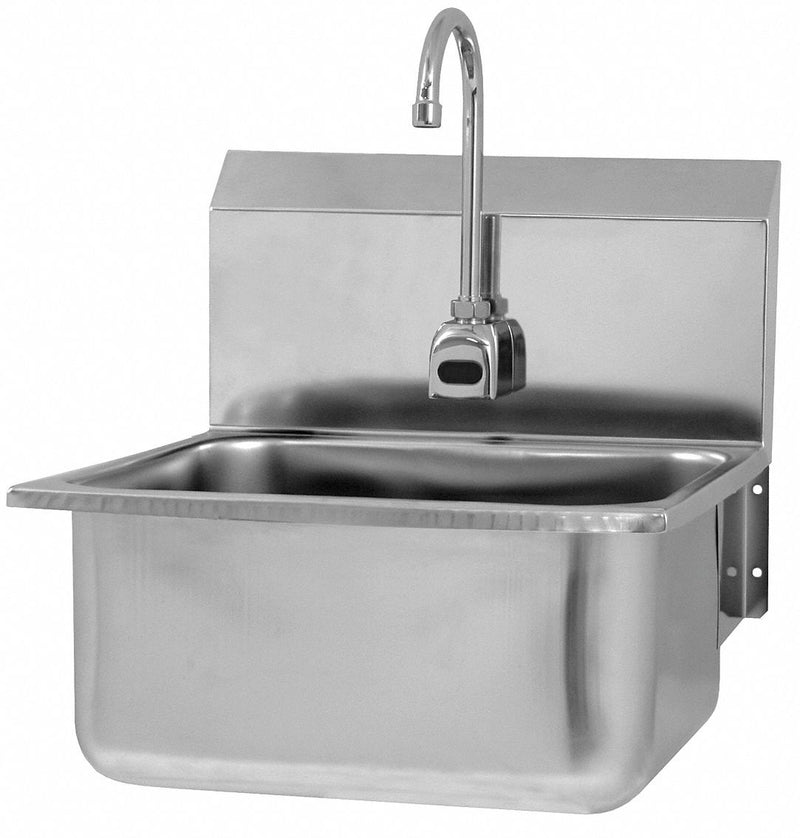 Sani-Lav Stainless Steel Hand Sink, With Faucet, Wall Mounting Type, Stainless - ES2-525L