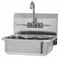 Sani-Lav Stainless Steel Hand Sink, With Faucet, Wall Mounting Type, Stainless - 605FL