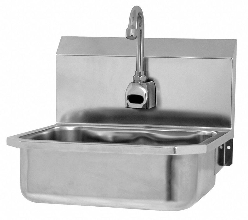 Sani-Lav Stainless Steel Hand Sink, With Faucet, Wall Mounting Type, Stainless - ES2-605L