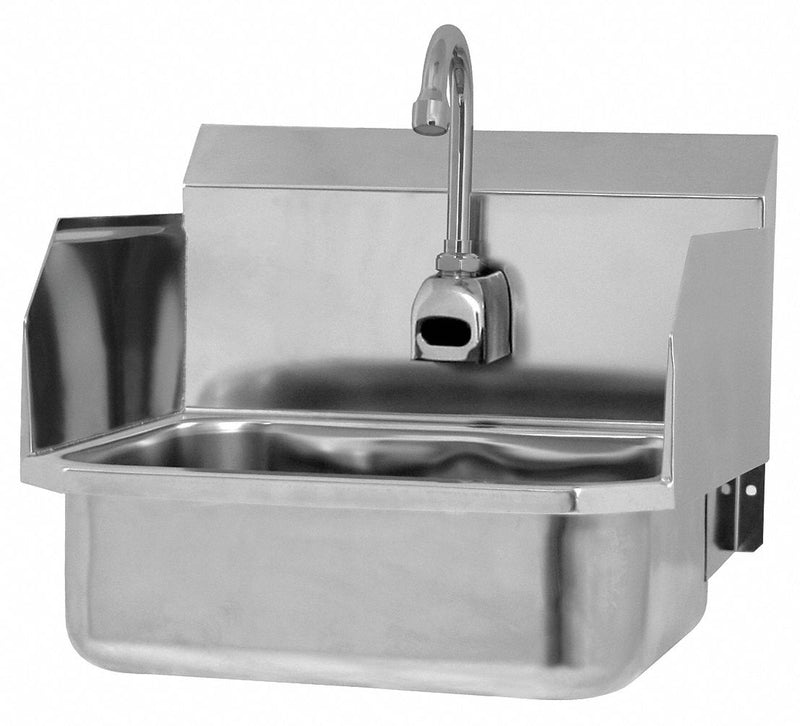 Sani-Lav Stainless Steel Hand Sink, With Faucet, Wall Mounting Type, Stainless - ES2-607L