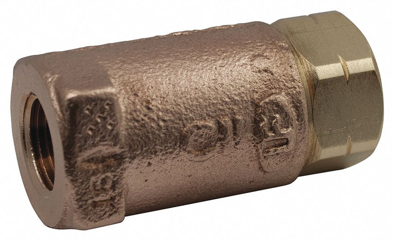 Apollo Check Valve, 3/4 in, Single, Inline Ball Cone, Bronze, FNPT x FNPT - 61LF50401
