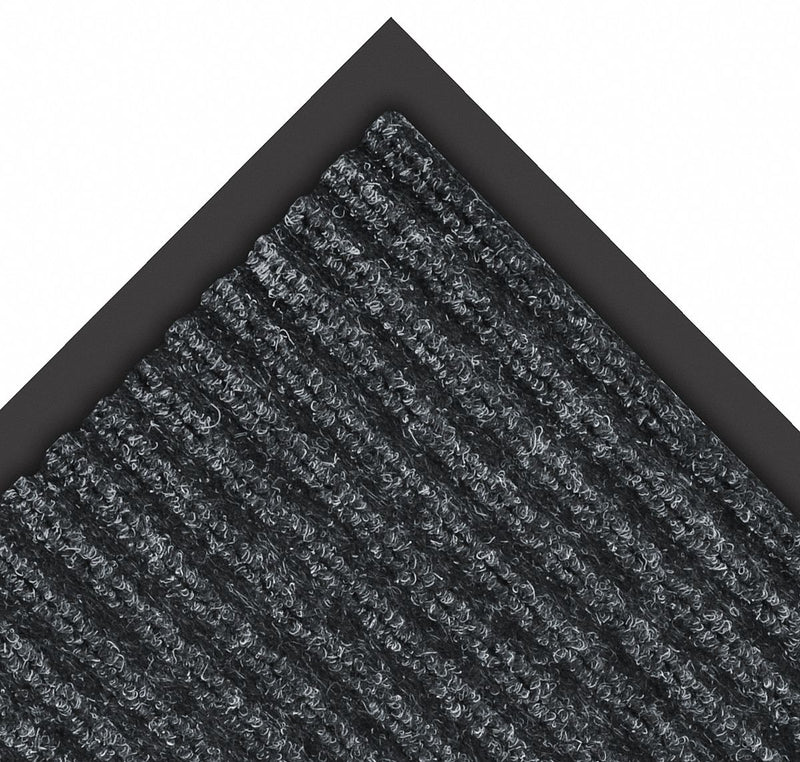 Notrax Indoor Entrance Mat, 4 ft L, 3 ft W, 3/8 in Thick, Rectangle, Charcoal - 117S0034CH