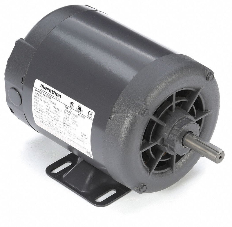 Marathon Motors 1/2 HP, General Purpose Motor, 3-Phase, 1725 Nameplate RPM, 230/460 Voltage, 56 Frame - 056T17D15908