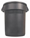 Rubbermaid 10 gal. Round Trash Can, Plastic, Black - 1931739