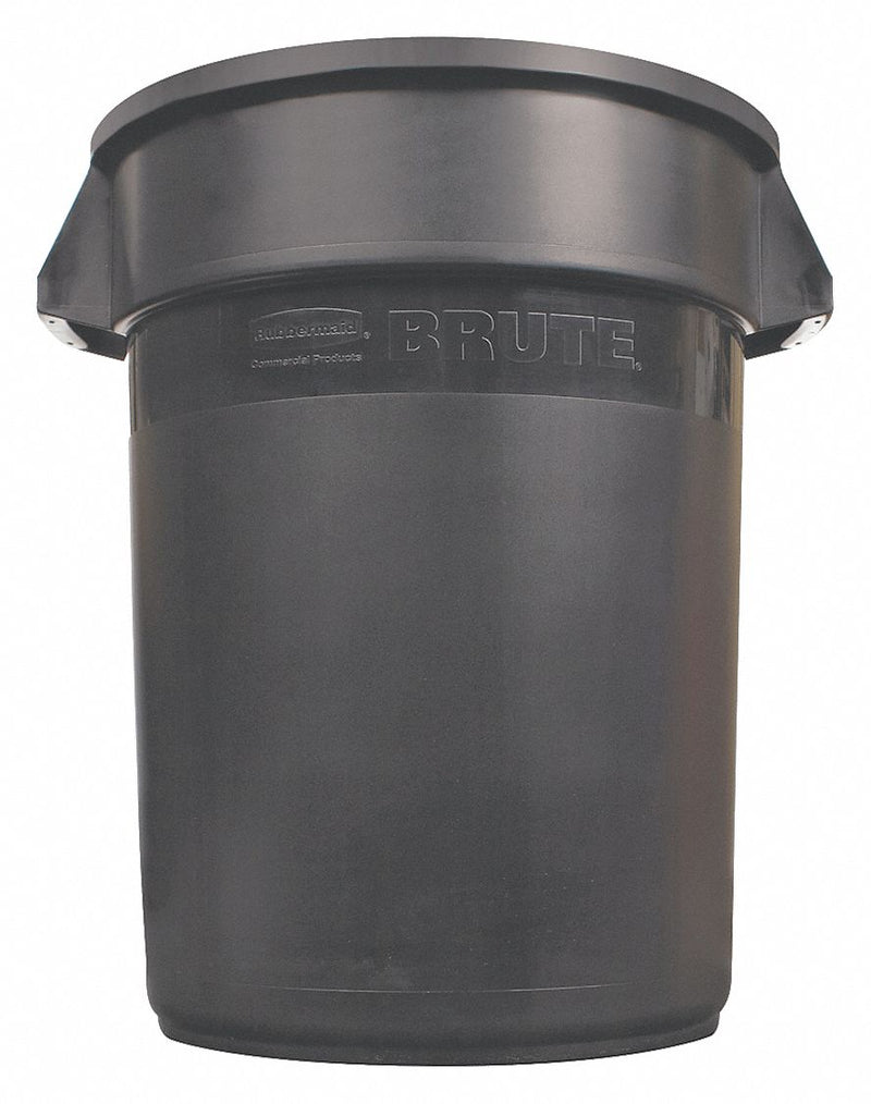 Rubbermaid 10 gal. Round Trash Can, Plastic, Black - 1931739