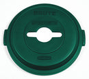 Rubbermaid BRUTE Series All-Purpose Recycling Top, Round, Flat, 32 gal, Dark Green - 1788471