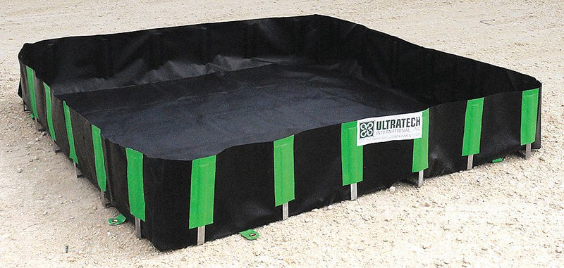Ultratech Economy Model Berm, 748 gal Spill Capacity, 10 ft Length, 10 ft Width, 1 ft Height - 8252