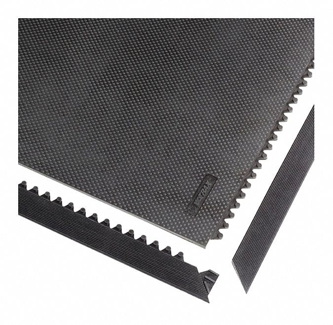 Notrax Heavy Duty Industrial Mat, Heavy Duty, 3 ft L, 3 ft, Black - 040S0033BL