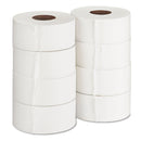 Georgia-Pacific Jumbo Jr. Bath Tissue Roll, Septic Safe, 2-Ply, White, 1000 Ft, 8 Rolls/Carton - GPC13728
