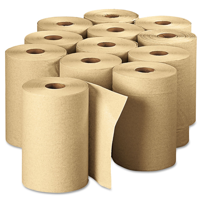 Georgia-Pacific Pacific Blue Basic Nonperforated Paper Towels, 7 7/8 X 350Ft, Brown, 12 Rolls/Ct - GPC26401