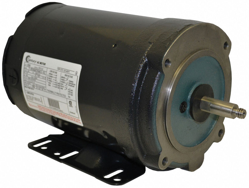 Century 1/2 HP Milk Pump Motor,3-Phase,3450 Nameplate RPM,208-230/460 Voltage,Frame 56HCZ - B596