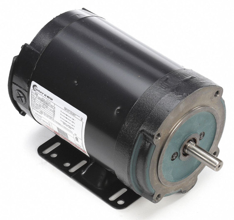 Century 3/4 HP Milk Pump Motor,3-Phase,3450 Nameplate RPM,208-230/460 Voltage,Frame 56HCZ - B598