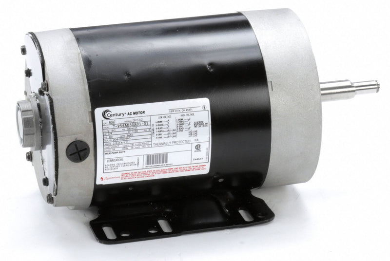 Century 3/4 HP Milk Pump Motor,3-Phase,3450 Nameplate RPM,208-230/460 Voltage,Frame 56HCZ - B597