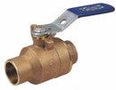 Nibco Ball Valve, Bronze, Inline, 2-Piece, Pipe Size 1 in, Connection Type Sweat x Sweat - S58570 1