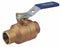 Nibco Ball Valve, Bronze, Inline, 2-Piece, Pipe Size 1 1/4 in, Connection Type Sweat x Sweat - S58570 1-1/4
