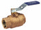 Nibco Ball Valve, Bronze, Inline, 2-Piece, Pipe Size 1/2 in, Connection Type FNPT x FNPT - T58570NS 1/2