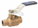 Nibco Ball Valve, Bronze, Inline, 2-Piece, Pipe Size 1 in, Connection Type Sweat x Sweat - S5857066 1