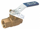 Nibco Ball Valve, Bronze, Inline, 2-Piece, Pipe Size 1 1/4 in, Connection Type FNPT x FNPT - T5857066 1-1/4