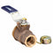Nibco Ball Valve, Bronze, Inline, 2-Piece, Pipe Size 3/4 in, Connection Type FNPT x Hose Cap - T58570HC 3/4