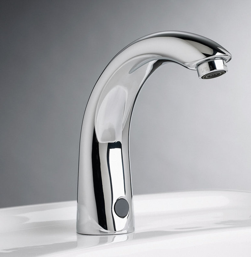 American Standard Chrome, Mid Arc, Bathroom Sink Faucet, Motion Sensor Faucet Activation, 0.5 gpm - 6055105.002
