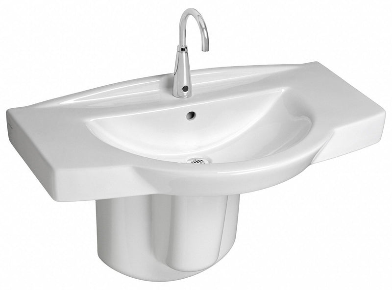 American Standard Chrome, Gooseneck, Bathroom Sink Faucet, Motion Sensor Faucet Activation, 0.5 gpm - 6055165.002