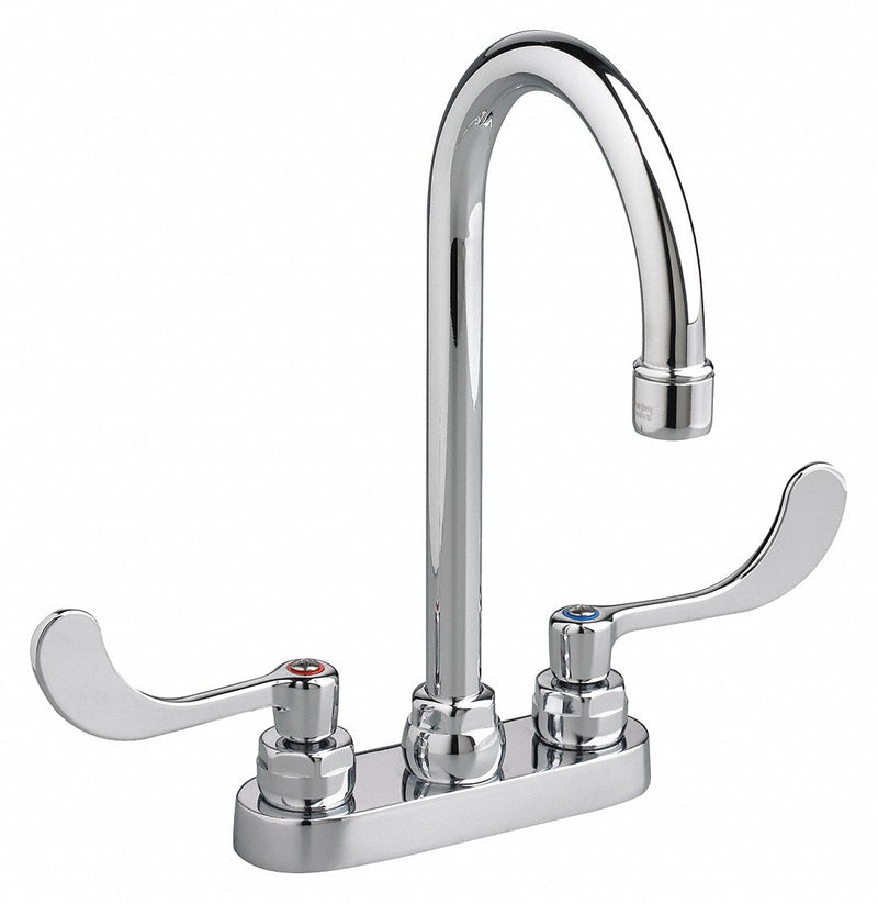 American Standard Chrome, Gooseneck, Kitchen Sink Faucet, Bathroom Sink Faucet, Manual Faucet Activation, 1.50 gpm - 7502170.002