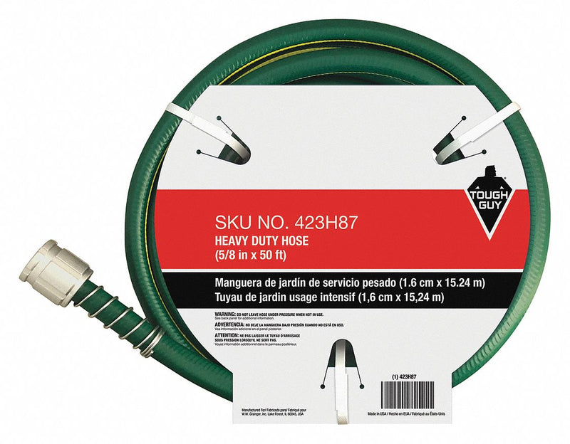 Tough Guy 423H87 - Water Hose Cold PVC 50 ft. Green