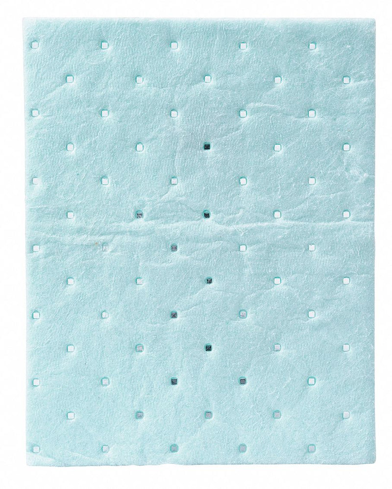Brady 10 in Absorbent Pad, Fluids Absorbed: Chemical, Hazmat, Heavy, 11.1 gal, 200 PK - SRPH200