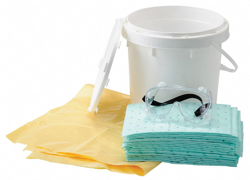 Brady Spill Kit/Station, Bucket, Chemical, Hazmat, 4.5 gal - SKH-SRP