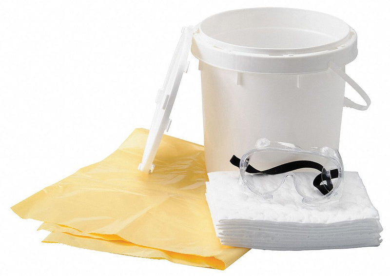 Brady Spill Kit/Station, Bucket, Oil-Based Liquids, 4.5 gal - SKO-SRP