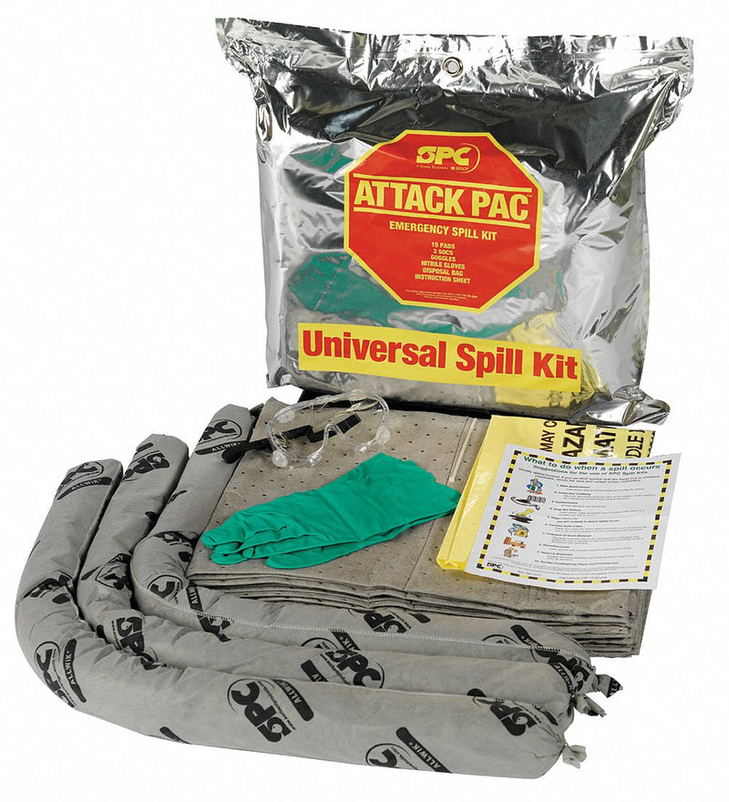 Brady Spill Kit/Station, Bag, Universal, 7 gal - SKA-ATK-TAA