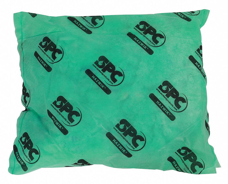 Brady Absorbent Pillow, Chemical, Hazmat, 28 gal, 18 in x 18 in, Polypropylene - HAZ1818