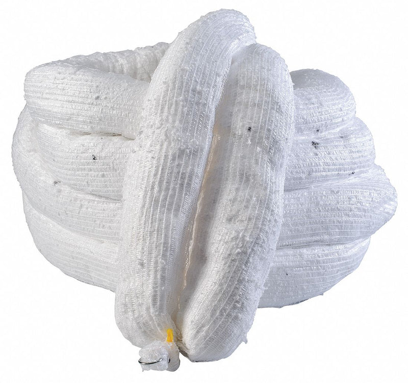 Brady Absorbent Boom, Oil-Based Liquids, 32 gal, 20 ft - SPC520