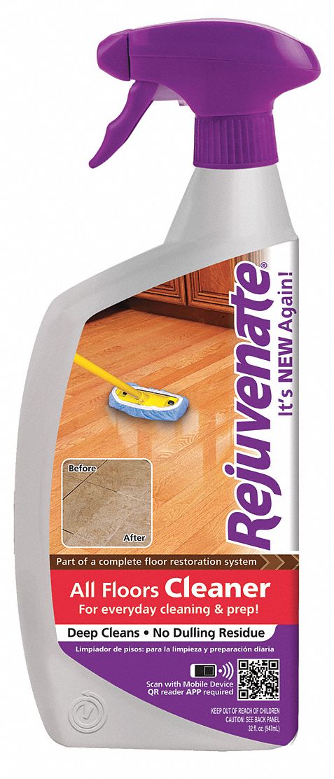 Rejuvenate Floor Cleaner, Liquid, 32 oz, Bottle, 32 oz RTU Yield per Container, PK 12 - RJFC32RTU