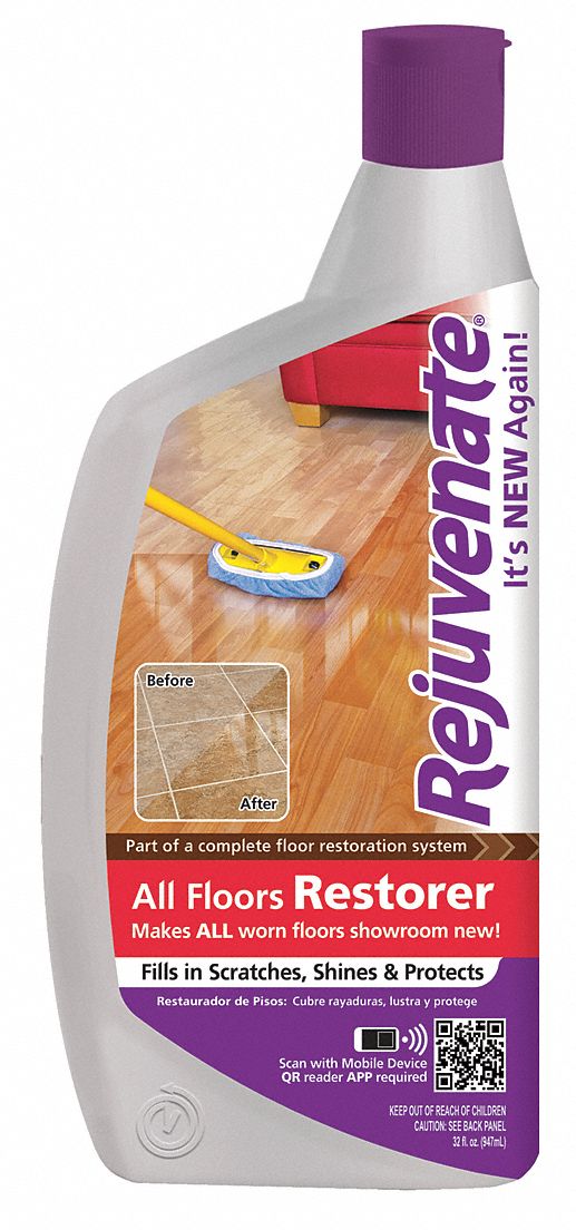 Rejuvenate Floor Restorer, Liquid, 32 oz, Bottle, 32 oz RTU Yield per Container, PK 12 - RJ32F