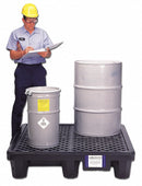 Ultratech Spill Containment Pallets, Uncovered, 66 gal Spill Capacity, 3,000 lb - 1113