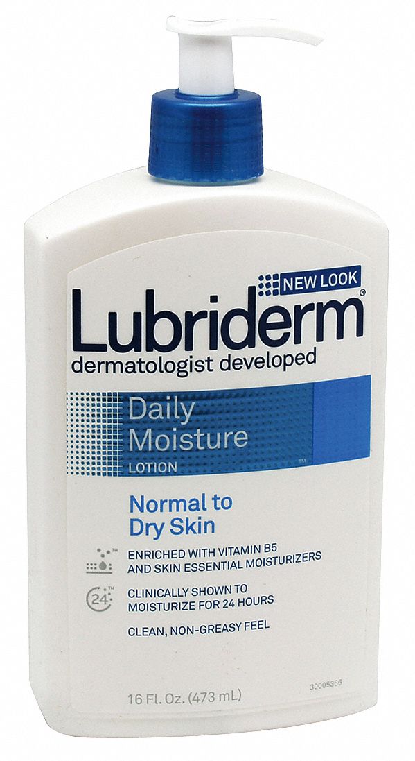 Lubriderm Moisturizing Lotion, Vitamin Enriched Formula, Unscented, 16 oz. Bottle, PK 12 - 48846
