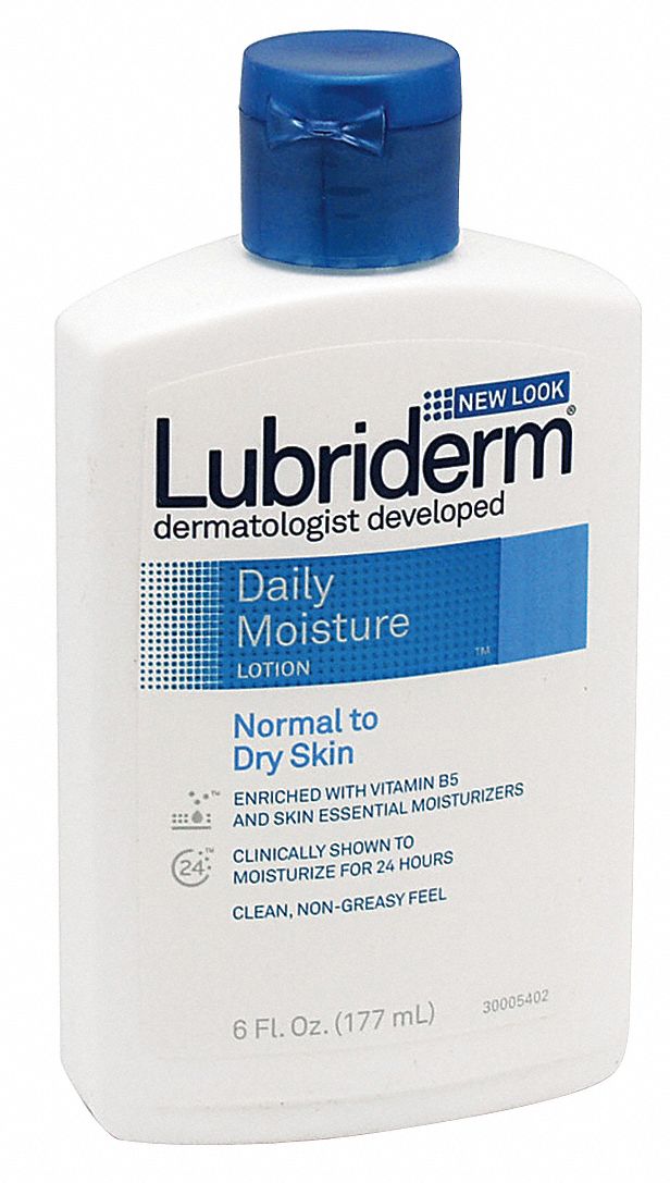 Lubriderm Hand and Body Lotion, Unscented, 6 oz Squeeze Bottle, 12 PK - 48816