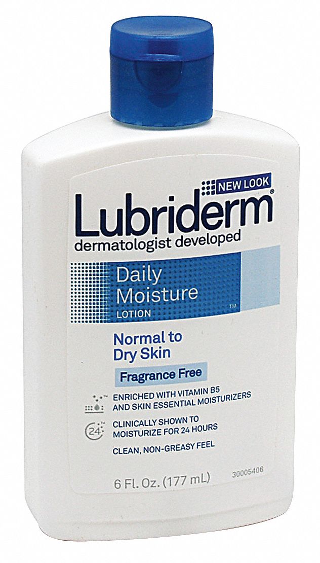 Lubriderm Hand and Body Lotion, Unscented, 6 oz Squeeze Bottle, 12 PK - 48826