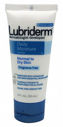 Lubriderm Hand and Body Lotion, Unscented, 3 oz Tube, 12 PK - 48844