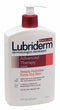 Lubriderm Hand and Body Lotion, Unscented, 16 oz Pump Bottle, 12 PK - 48234