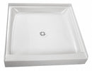 Fiat Products 36 in" x 36 in" x 5 7/8 in" Single Threshold Molded Stone Shower Floor - 36WL100