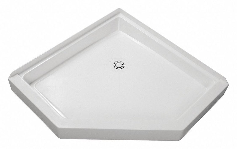 Fiat Products 36 in" x 36 in" x 6 in" Single Threshold Molded Stone Shower Floor - 36WLC100