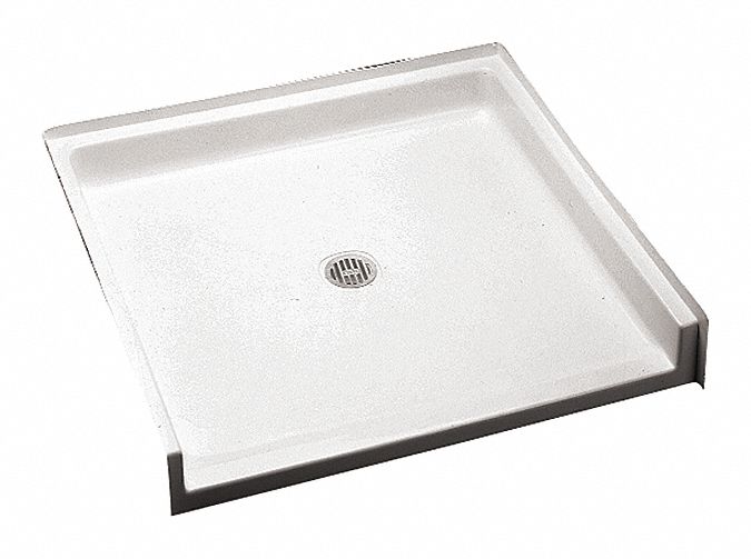 Fiat Products 39 in" x 38 1/2 in" x 6 3/4 in" Single Threshold Polyester Shower Floor - ADAF3636100