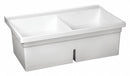 Fiat Products Wall-Mount Laundry Tub, 2 Bowl, White, 24 inL x 40 inW x 13 7/8 inH - LTDII100