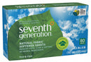 Seventh Generation Dryer Sheets, 80 ct. Box, Free & Clear/Unscented Sheets, 12 PK - SEV 22787