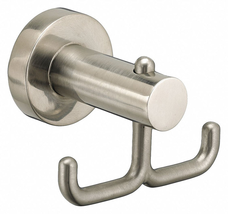 American Standard Satin Nickel, Robe Hook, Double, Concealed Mounting Hardware Includes - 8336210.295