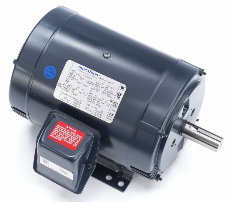 Marathon Motors 5 HP, General Purpose Motor, 3-Phase, 1755 Nameplate RPM, 230/460 Voltage, 184T Frame - 184TTDBD6026