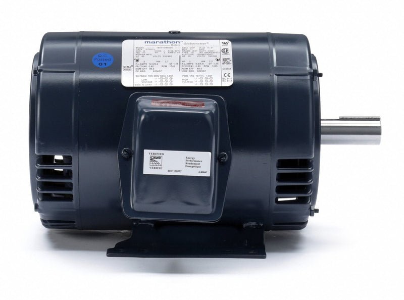 Marathon Motors 5 HP, General Purpose Motor, 3-Phase, 1755 Nameplate RPM, 230/460 Voltage, 184T Frame - 184TTDBD6026