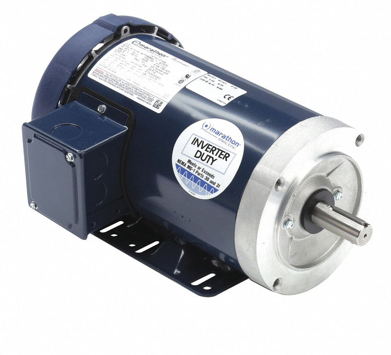 Marathon Motors 1 1/2 HP, General Purpose Motor, 3-Phase, 1755 Nameplate RPM, 230/460 Voltage, 145TC Frame - 145TTFR6058